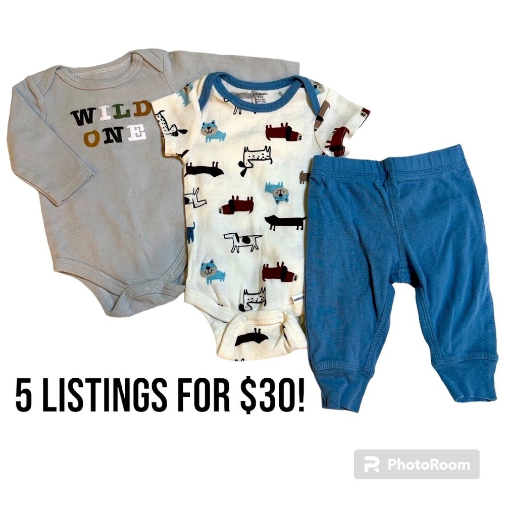 Baby boy 0-3 month matching outfit set
